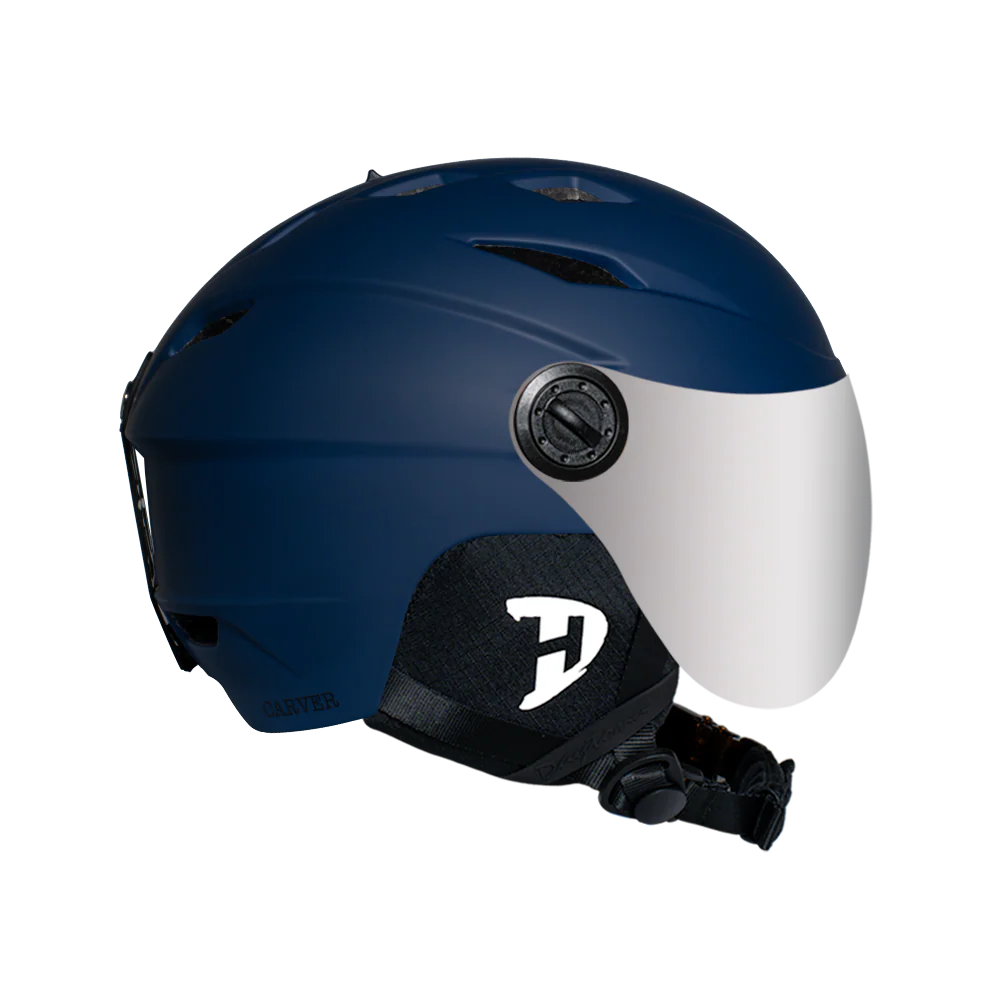Daytona Carver Ski Helmet - Adjustable Ski Helmet for Men, Women & Youth - Dull Blue with Anti-Fog Visor