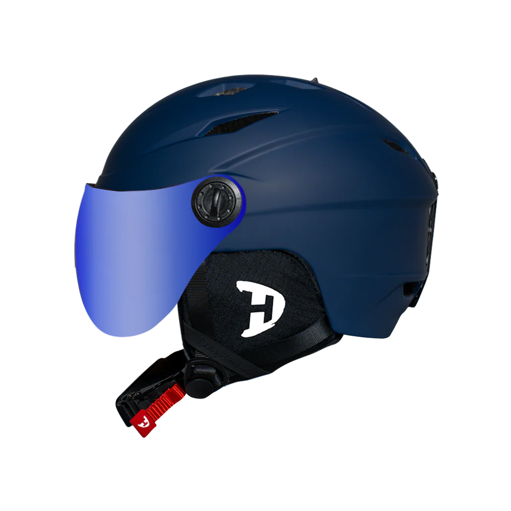 Daytona Carver Ski Helmet - Adjustable Ski Helmet for Men, Women & Youth - Dull Blue with Anti-Fog Visor - Image 12
