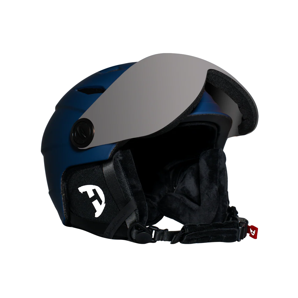 Daytona Carver Ski Helmet - Adjustable Ski Helmet for Men, Women & Youth - Dull Blue with Anti-Fog Visor - Image 2