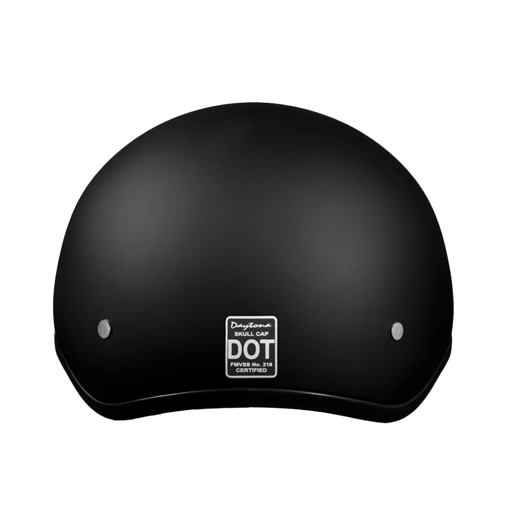 DOT Approved Daytona Skull Cap Half Shell Motorcycle Helmet - Beanie Style for Motorcycles, Cruisers, Scooters, and Mopeds - Dull Black - Image 3