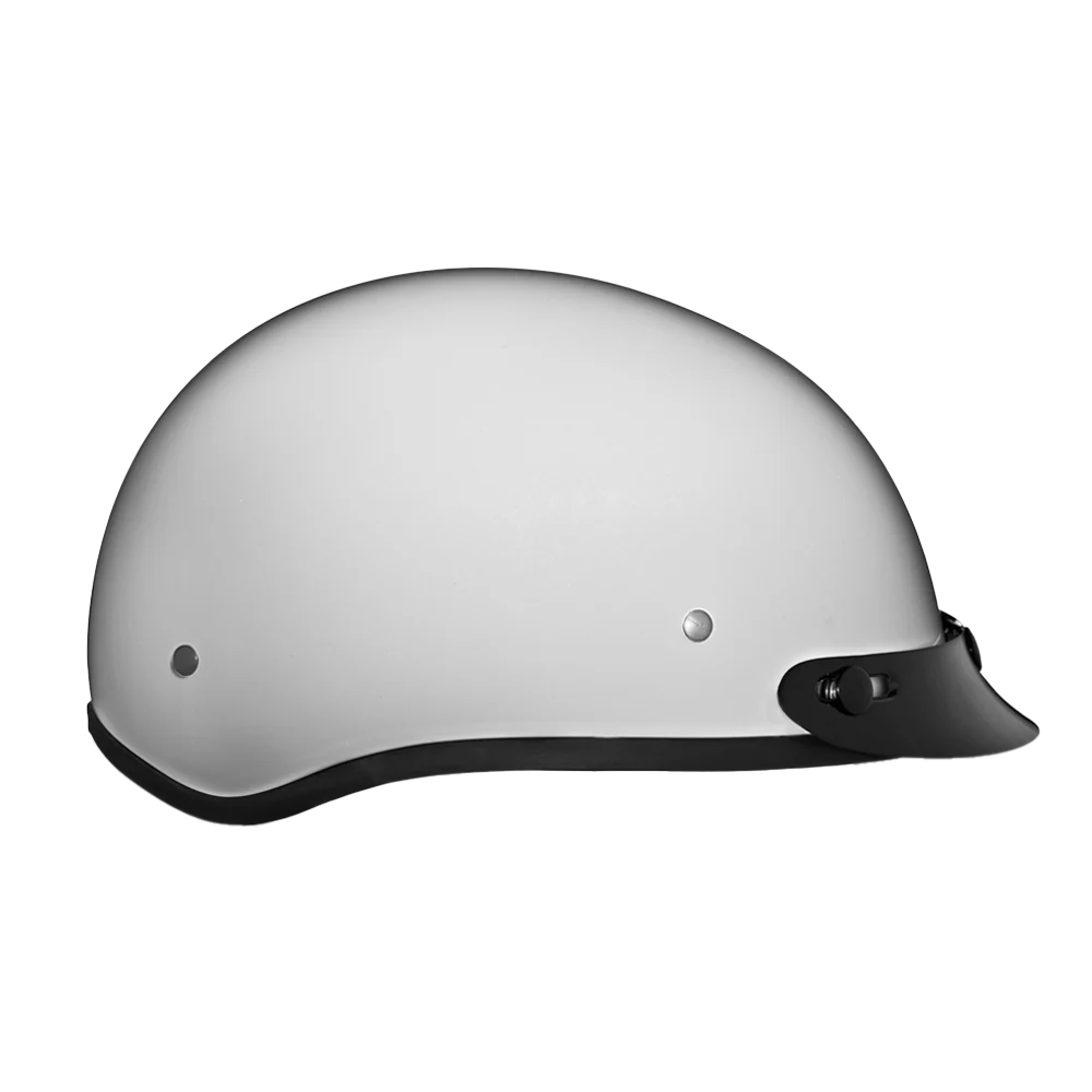 DOT Approved Daytona Skull Cap Half Shell Motorcycle Helmet - Beanie Style for Motorcycles, Cruisers, Scooters, and Mopeds - Pearl White - Image 4
