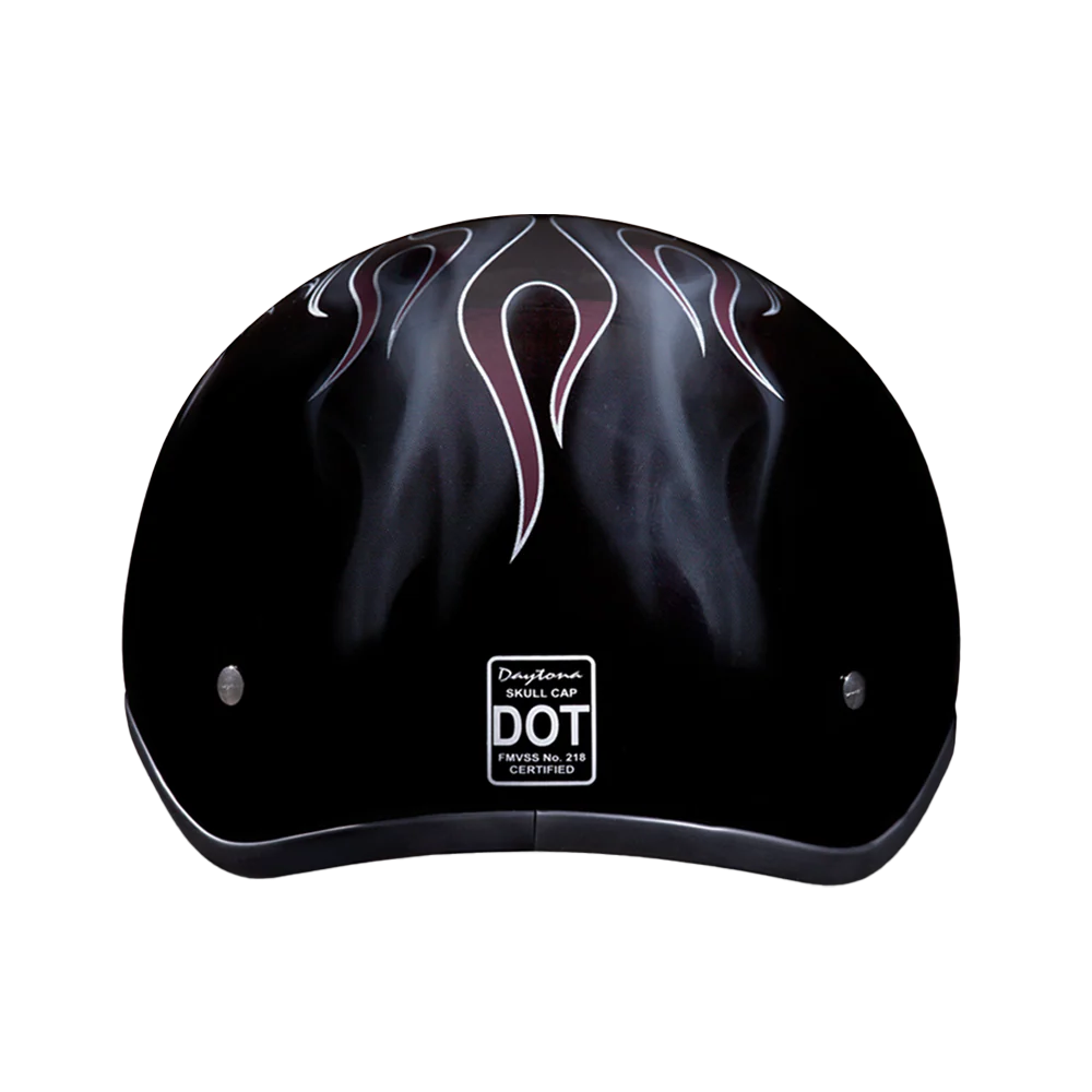 DOT Approved Daytona Motorcycle Half Face Helmet - Skull Cap Graphics for Men & Women, Scooters, ATVs, UTVs & Choppers - W/ Cross Bones - Image 3
