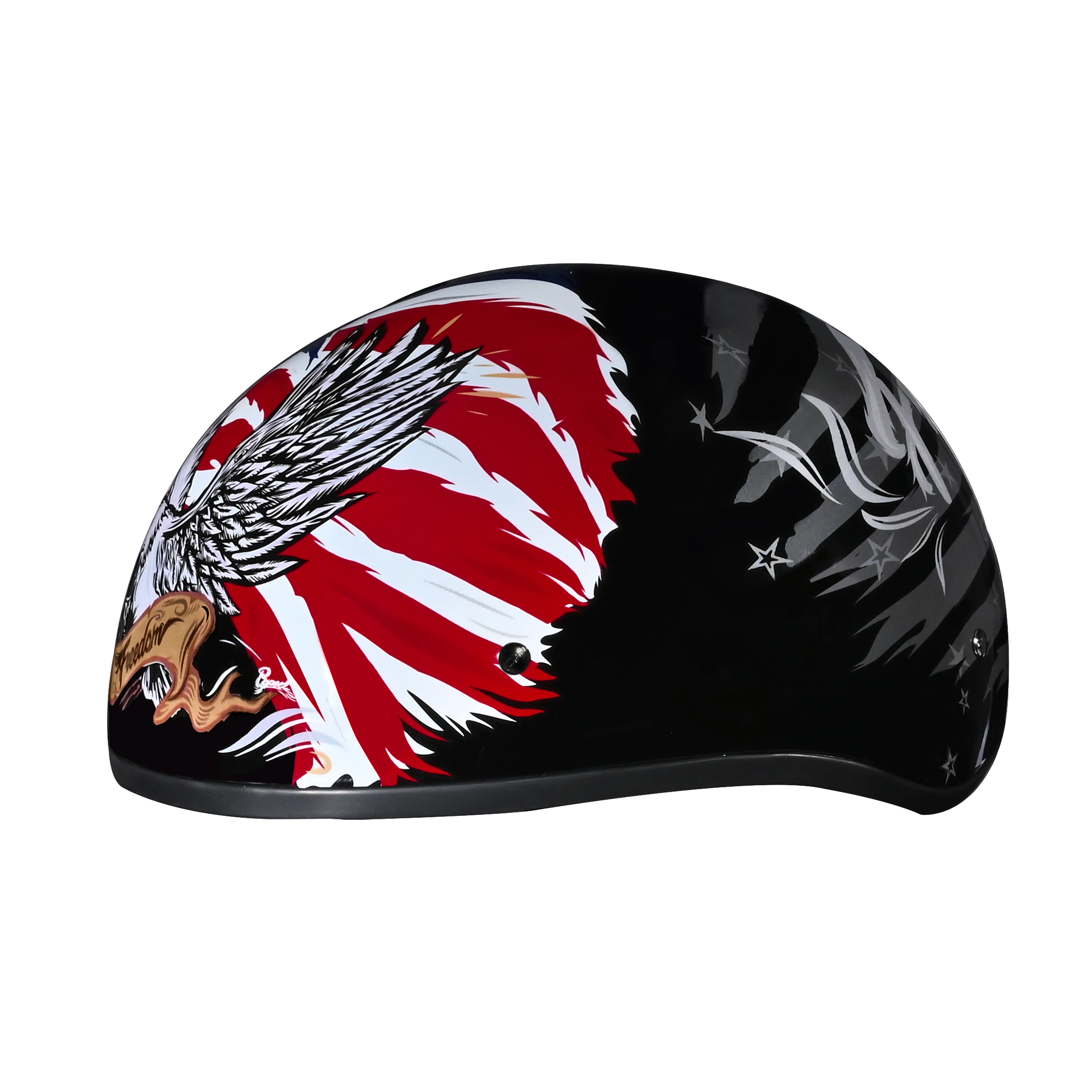 DOT Approved Daytona Motorcycle Half Face Helmet - Skull Cap Graphics for Men & Women, Scooters, ATVs, UTVs & Choppers - W/ Freedom 2.0 - Image 6