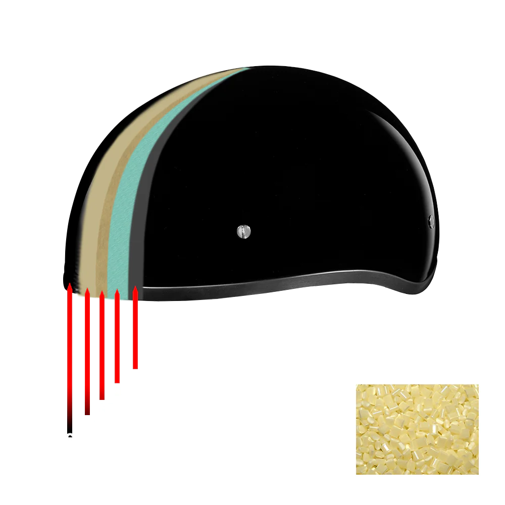 DOT Approved Daytona Motorcycle Half Face Helmet - Skull Cap Graphics for Men & Women, Scooters, ATVs, UTVs & Choppers - W/ Thunder - Image 11