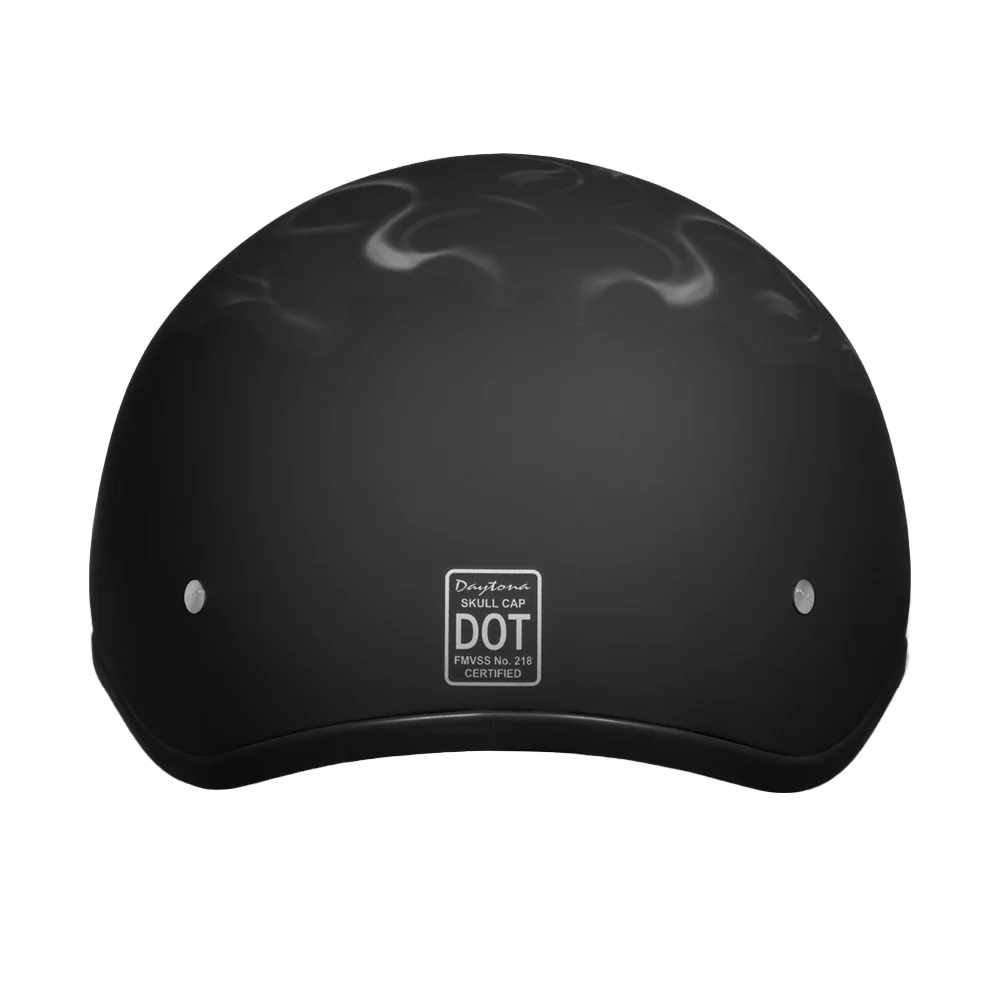 DOT Approved Daytona Motorcycle Half Face Helmet - Skull Cap Graphics for Men & Women, Scooters, ATVs, UTVs & Choppers - W/ Pistons Skull - Image 4