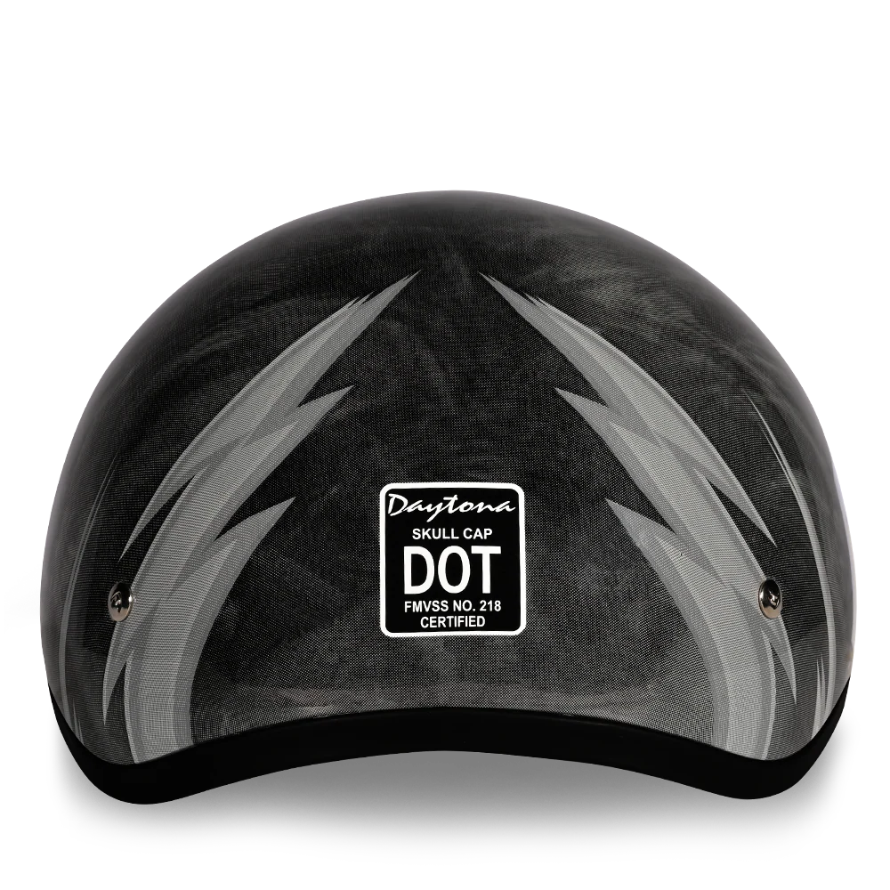 DOT Approved Daytona Motorcycle Half Face Helmet - Skull Cap Graphics for Men & Women, Scooters, ATVs, UTVs & Choppers - W/ Thunder - Image 4