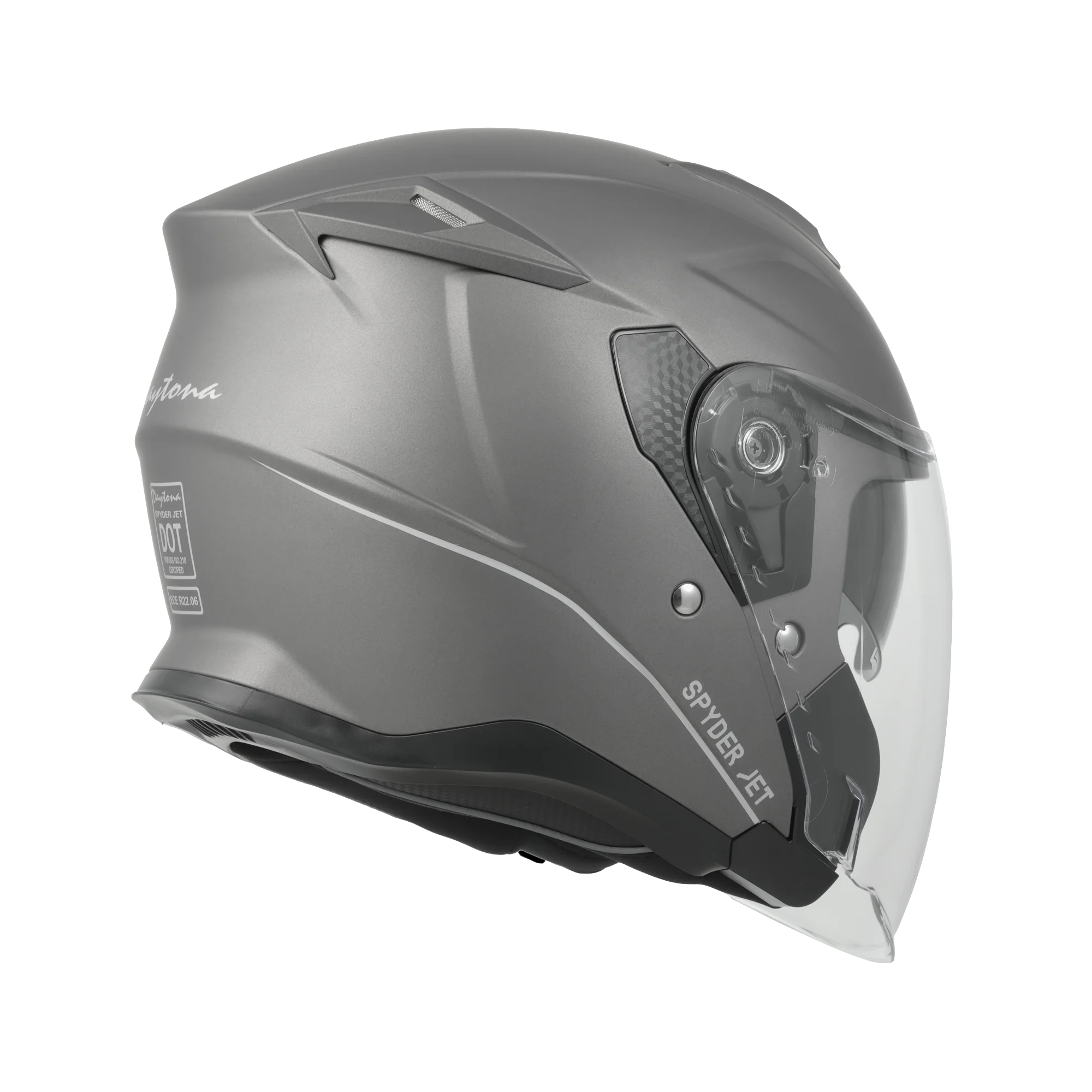 D.O.T. & ECE Daytona Spyder Jet- Gun Metal Grey Dull Metallic - Image 5