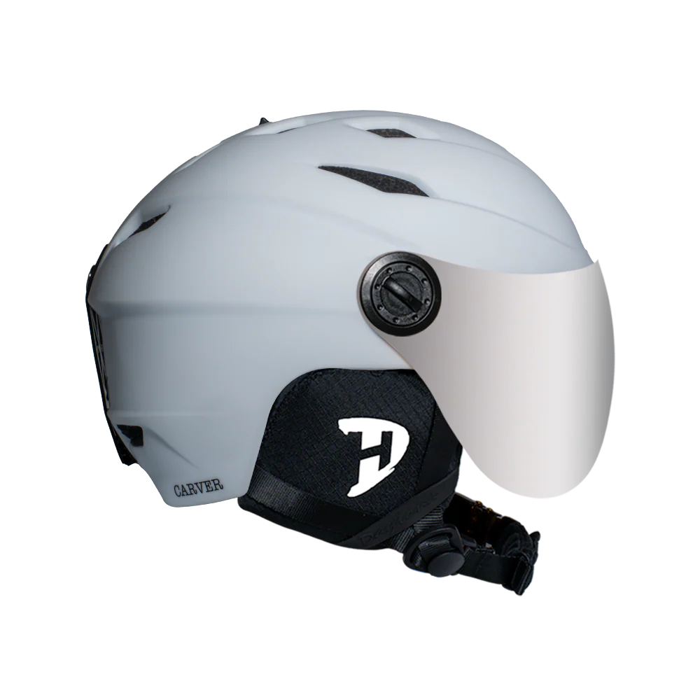 Daytona Carver Ski Helmet - Adjustable Ski Helmet for Men, Women & Youth - Dull Chalk White with Anti-Fog Visor