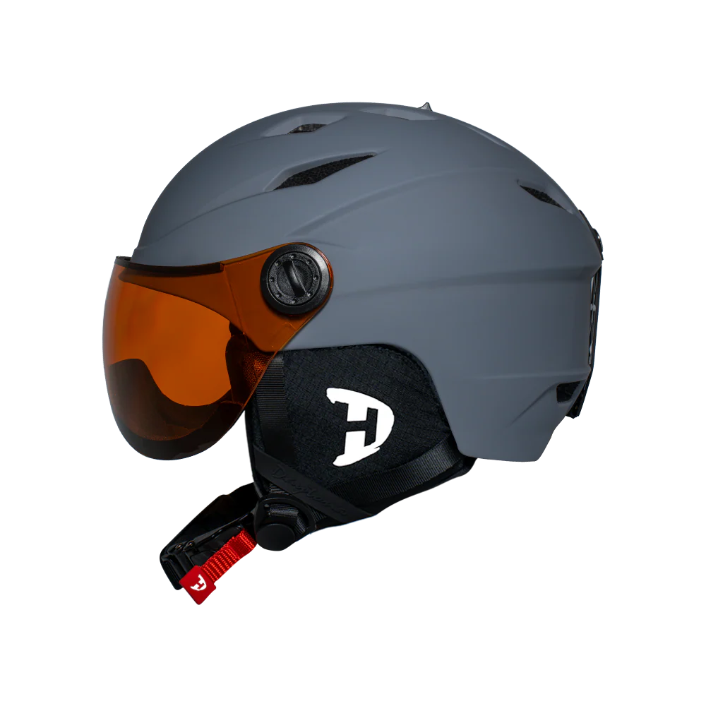 Daytona Carver Ski Helmet - Adjustable Ski Helmet for Men, Women & Youth - Dull Grey with Anti-Fog Visor - Image 12