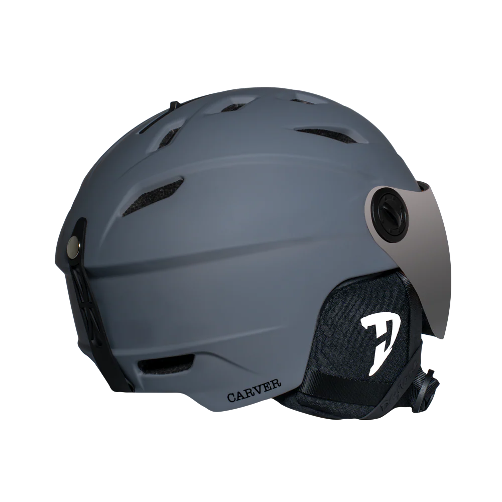Daytona Carver Ski Helmet - Adjustable Ski Helmet for Men, Women & Youth - Dull Grey with Anti-Fog Visor - Image 4