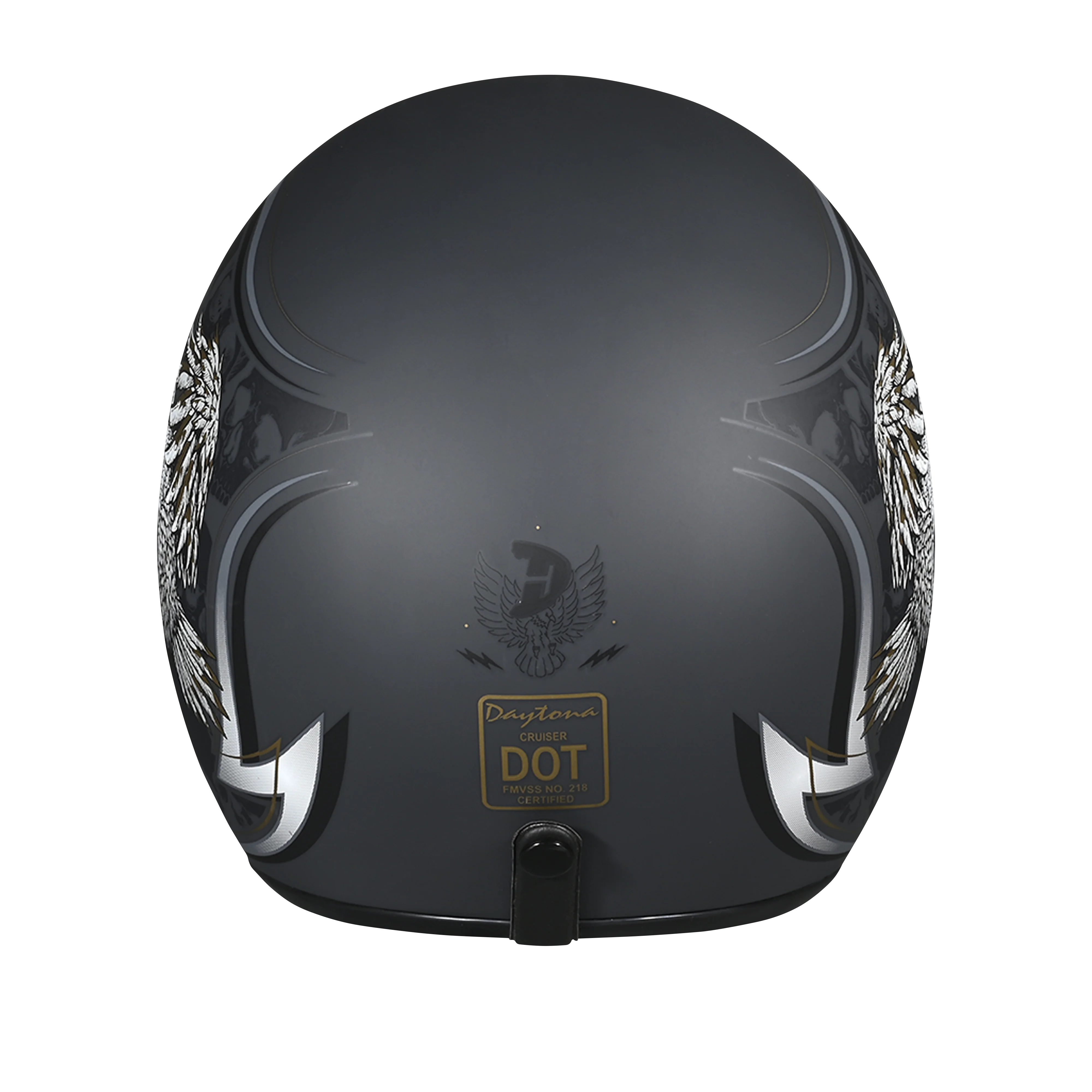 DOT Approved Daytona Cruiser Open Face Motorcycle Helmet - Men, Women & Youth - With Visor & Graphics - W/ Wild Soul - Image 4