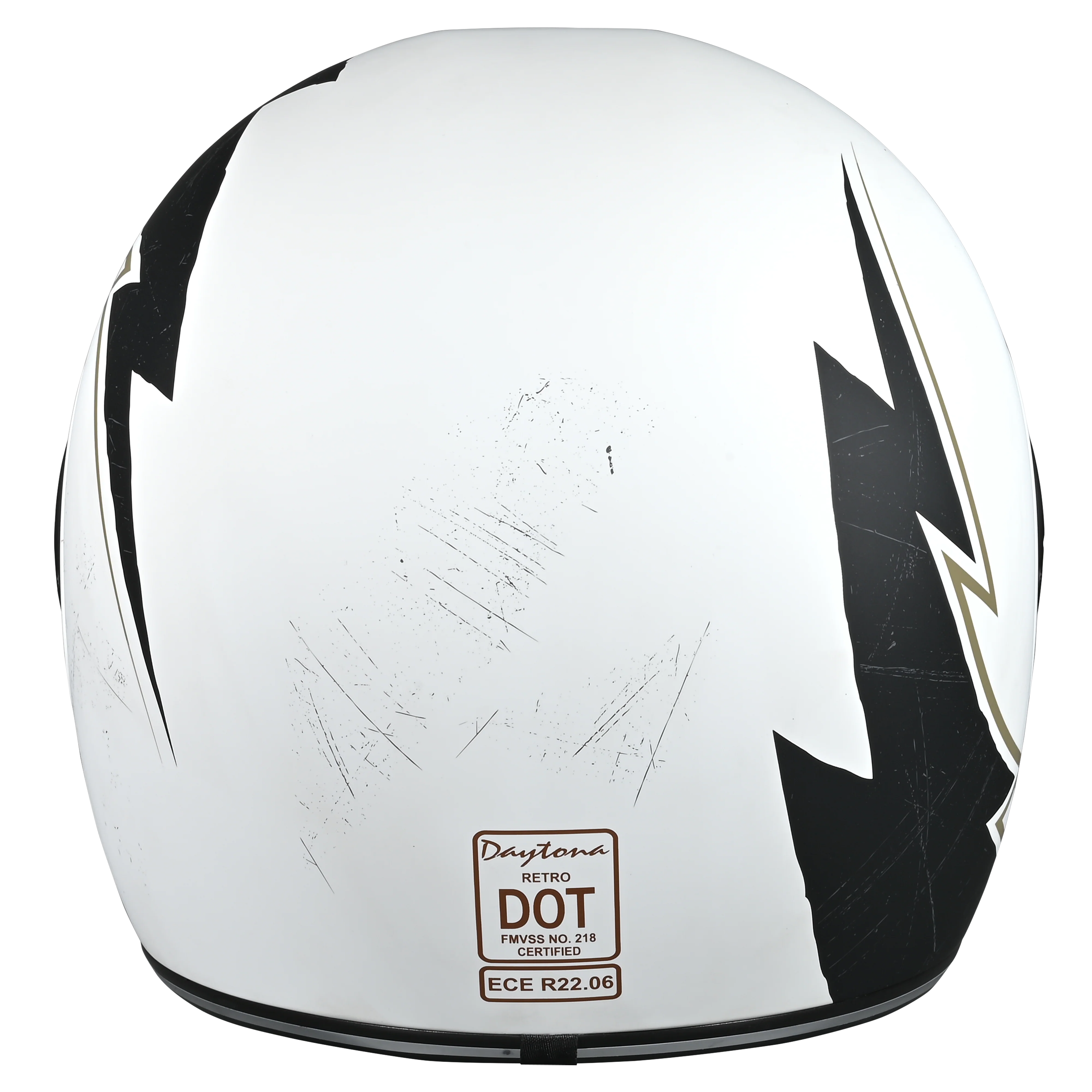 DOT Daytona Retro Full Face Motorcycle Helmet: Vintage Style for Men, Women, & Youth - W/ Blitz - Image 3
