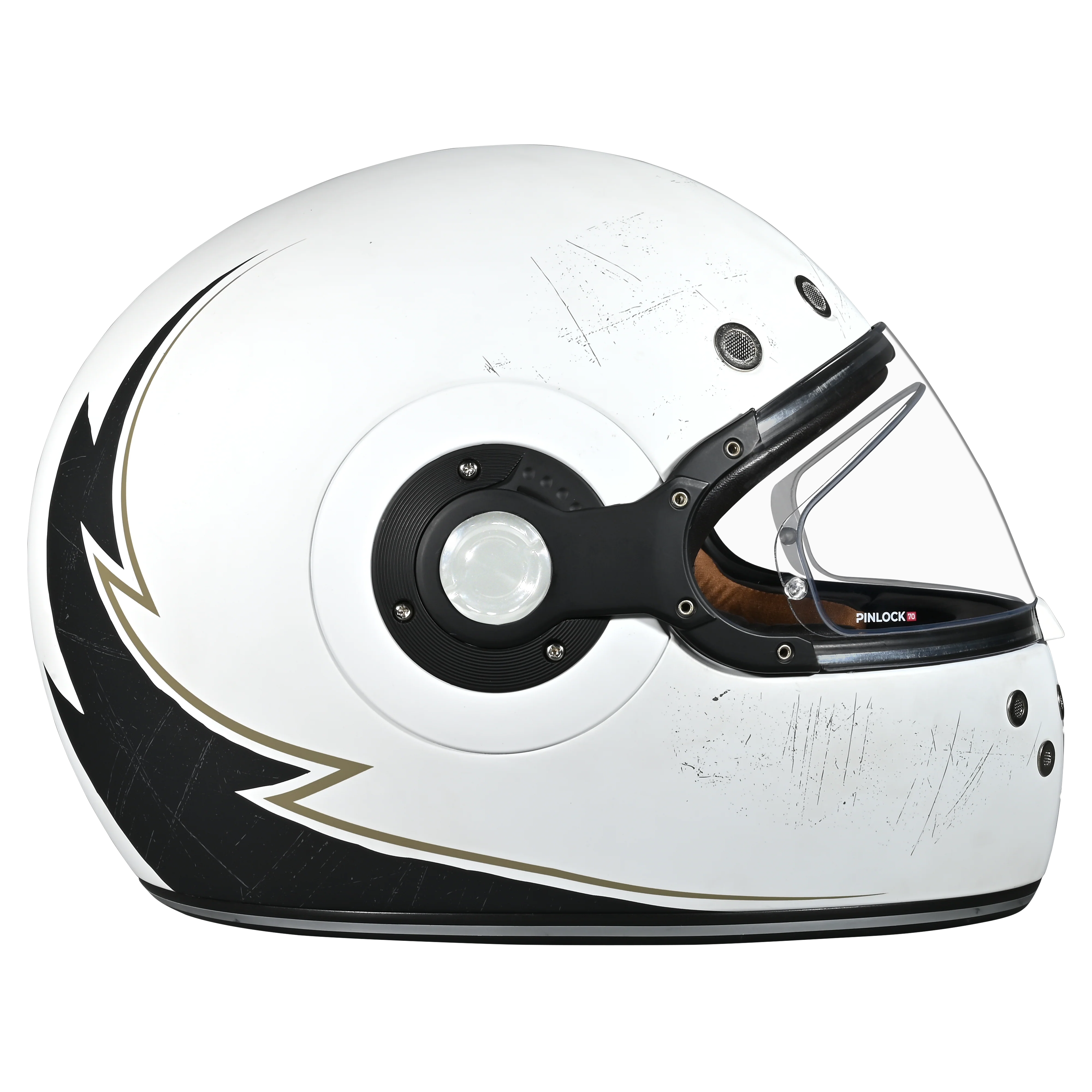 DOT Daytona Retro Full Face Motorcycle Helmet: Vintage Style for Men, Women, & Youth - W/ Blitz - Image 4