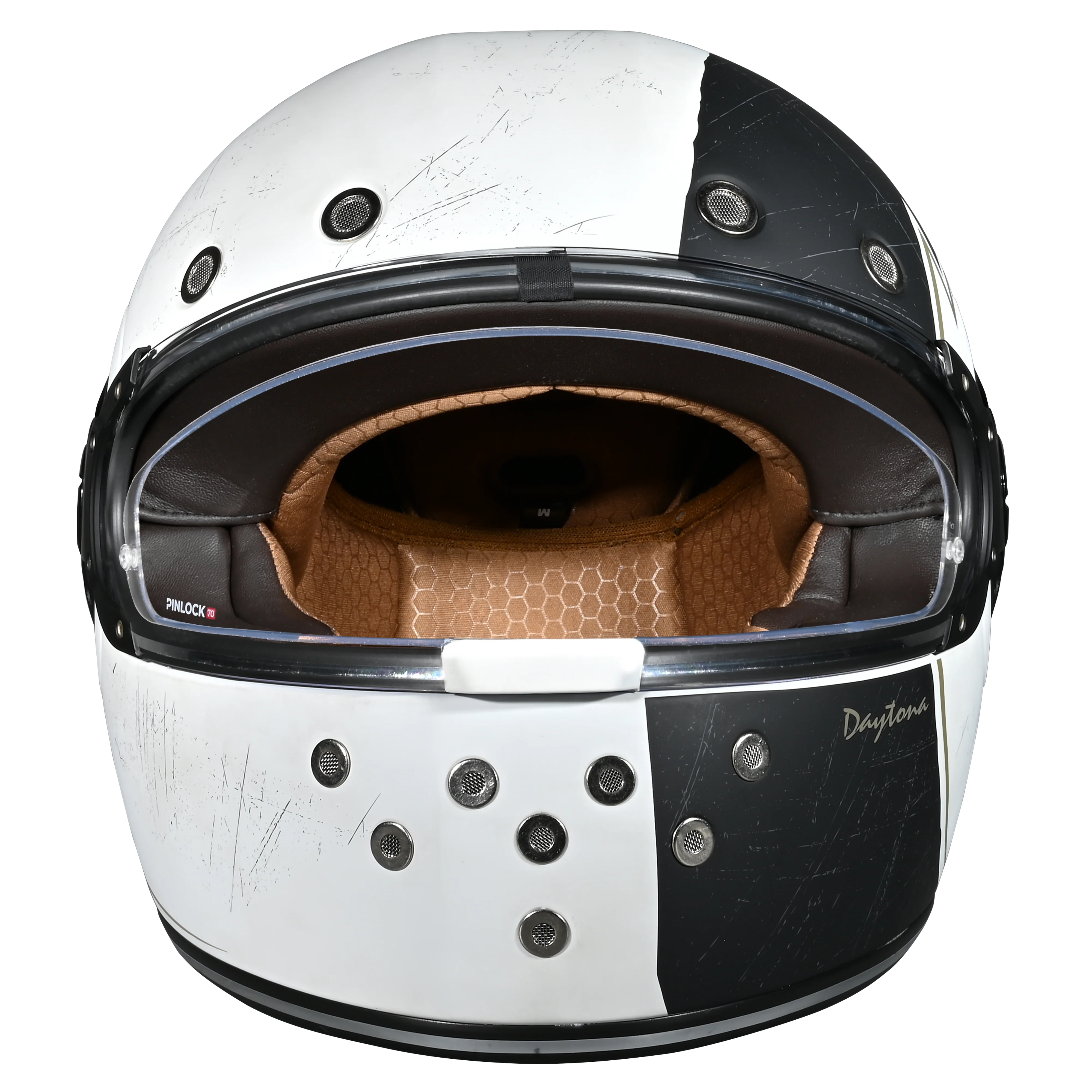 DOT Daytona Retro Full Face Motorcycle Helmet: Vintage Style for Men, Women, & Youth - W/ Blitz - Image 5