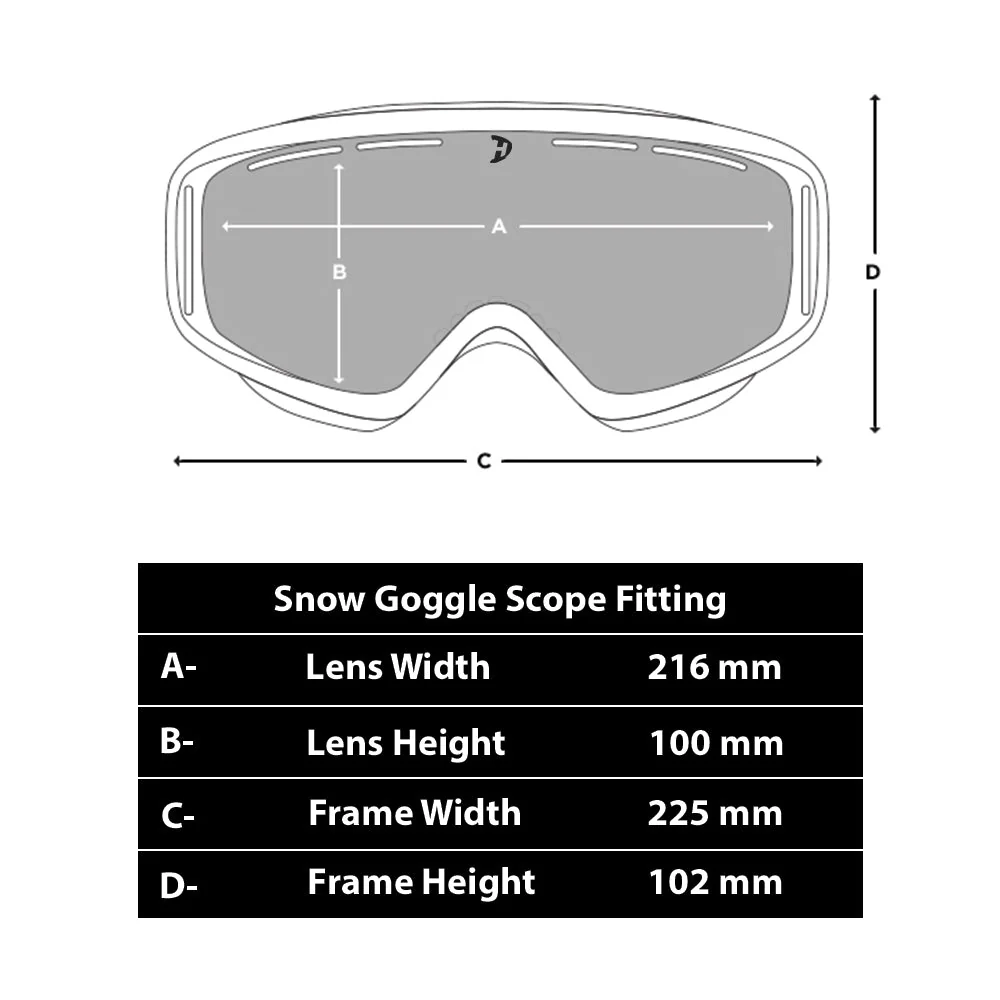 Daytona Snow Goggle Scope (Includes 1 x Magnetic Frame, 3 x Magnetic Lens, 1 x Goggles Dust Cover) - Image 5